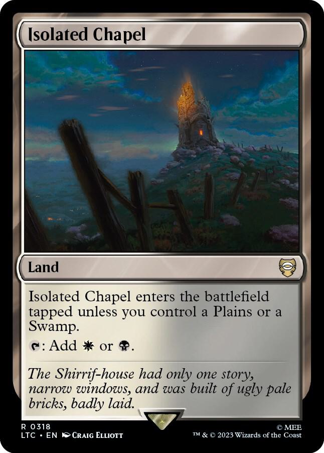 Isolated Chapel 318 card from Commander: The Lord of the Rings: Tales of Middle-earth
