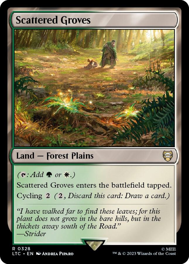 Scattered Groves 328 card from Commander: The Lord of the Rings: Tales of Middle-earth