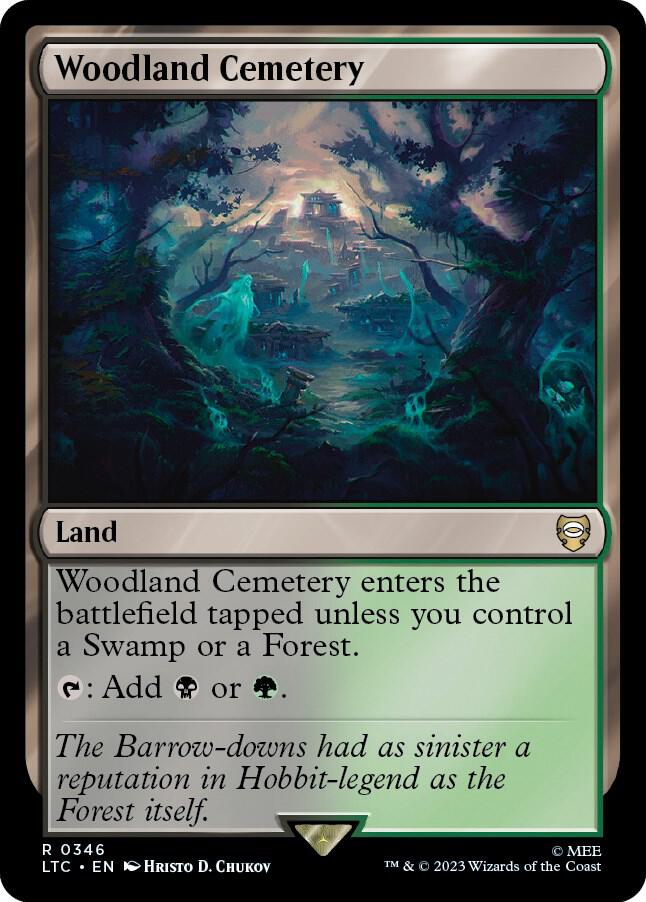 Woodland Cemetery 346 card from Commander: The Lord of the Rings: Tales of Middle-earth