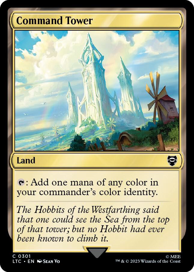 Command Tower 301 card from Commander: The Lord of the Rings: Tales of Middle-earth