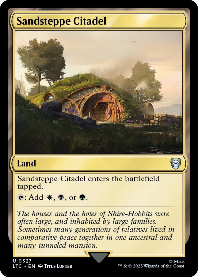 Sandsteppe Citadel 327 card from Commander: The Lord of the Rings: Tales of Middle-earth