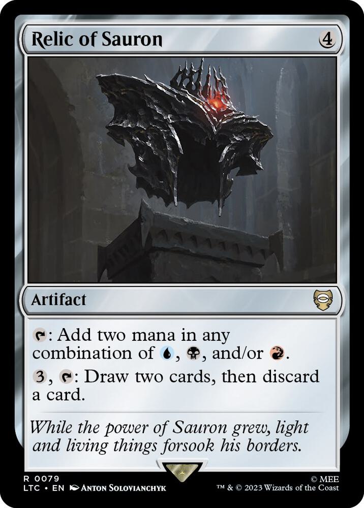 Relic of Sauron 79 card from Commander: The Lord of the Rings: Tales of Middle-earth