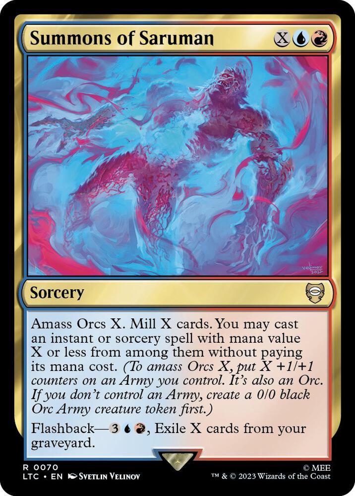 Summons of Saruman 70 card from Commander: The Lord of the Rings: Tales of Middle-earth
