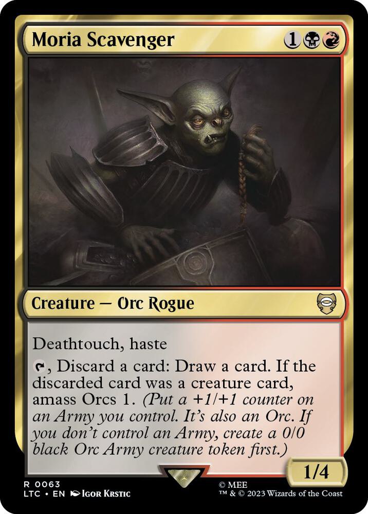 Moria Scavenger 63 card from Commander: The Lord of the Rings: Tales of Middle-earth