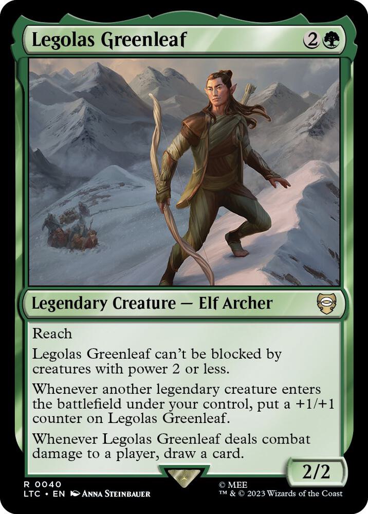 Legolas Greenleaf 40 card from Commander: The Lord of the Rings: Tales of Middle-earth