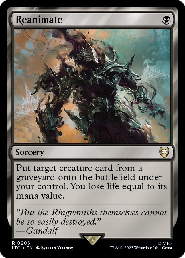 Reanimate 206 card from Commander: The Lord of the Rings: Tales of Middle-earth