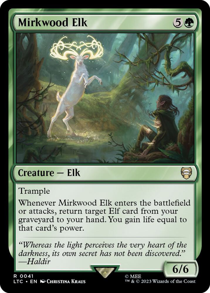 Mirkwood Elk 41 card from Commander: The Lord of the Rings: Tales of Middle-earth