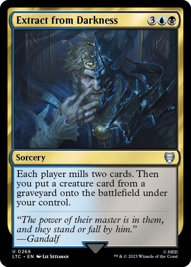 Extract from Darkness 266 card from Commander: The Lord of the Rings: Tales of Middle-earth