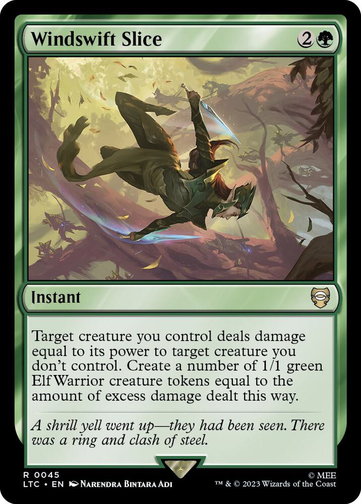 Windswift Slice 45 card from Commander: The Lord of the Rings: Tales of Middle-earth