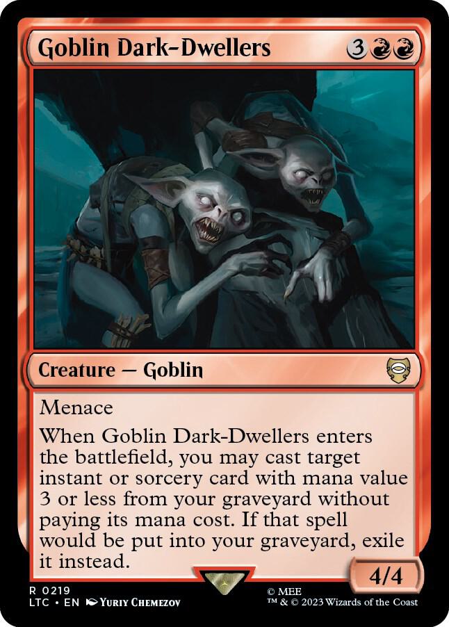 Goblin Dark-Dwellers 219 card from Commander: The Lord of the Rings: Tales of Middle-earth