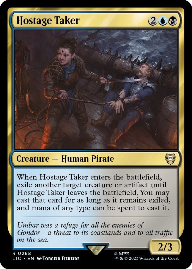 Hostage Taker 268 card from Commander: The Lord of the Rings: Tales of Middle-earth
