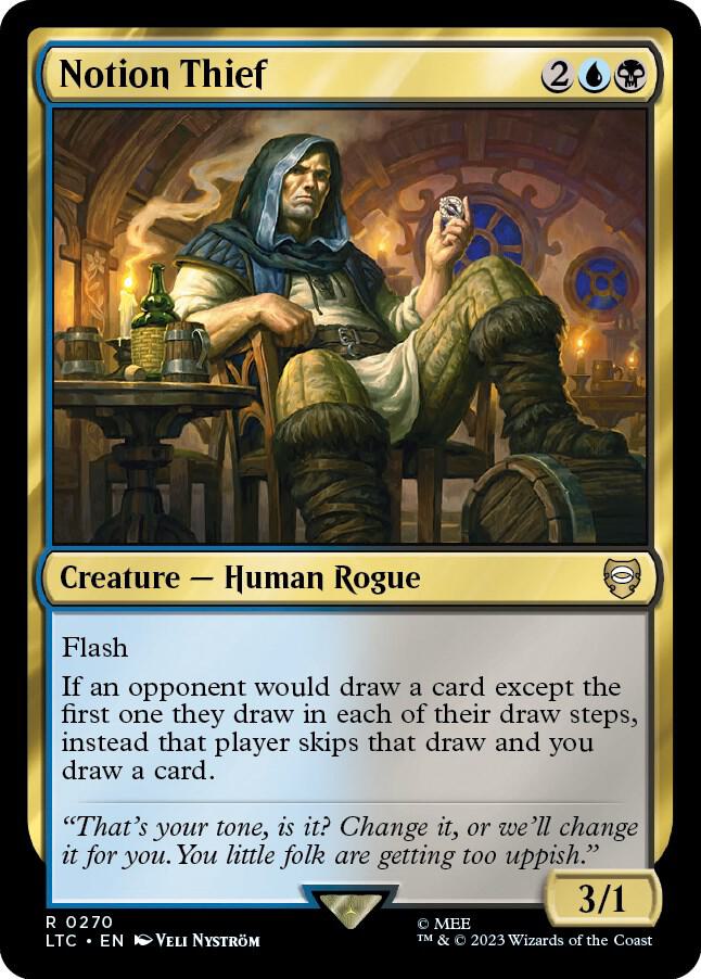 Notion Thief 270 card from Commander: The Lord of the Rings: Tales of Middle-earth