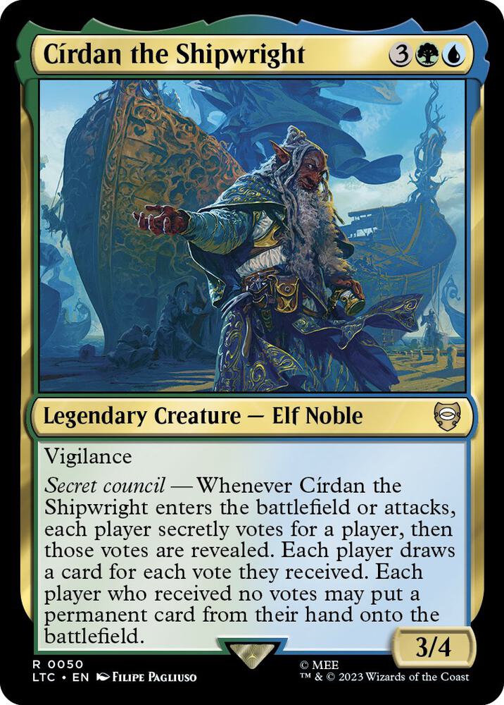 Cirdan the Shipwright 50 card from Commander: The Lord of the Rings: Tales of Middle-earth