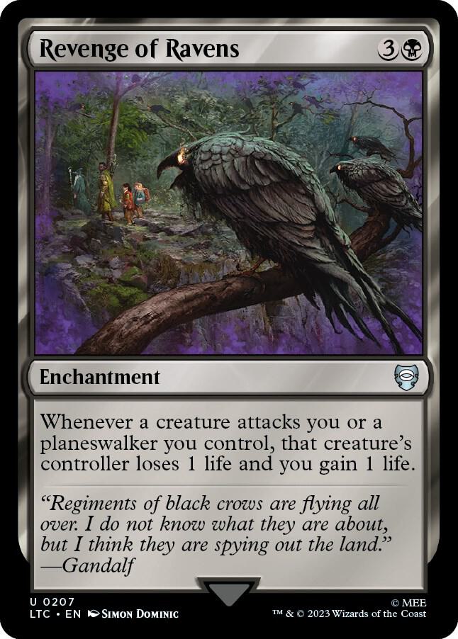 Revenge of Ravens 207 card from Commander: The Lord of the Rings: Tales of Middle-earth