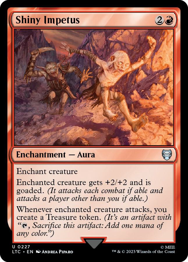 Shiny Impetus 227 card from Commander: The Lord of the Rings: Tales of Middle-earth