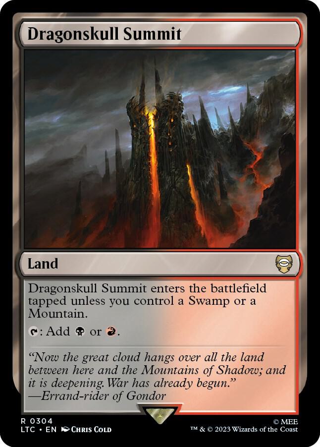 Dragonskull Summit 304 card from Commander: The Lord of the Rings: Tales of Middle-earth