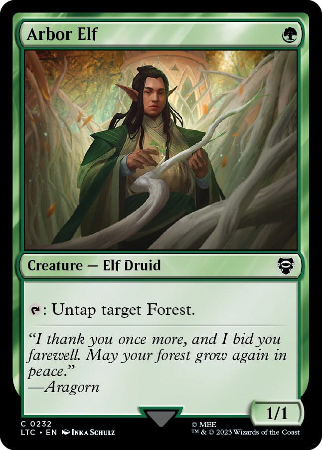 Arbor Elf 232 card from Commander: The Lord of the Rings: Tales of Middle-earth