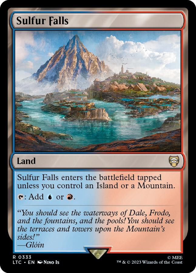 Sulfur Falls 333 card from Commander: The Lord of the Rings: Tales of Middle-earth