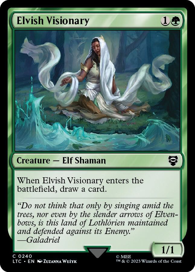 Elvish Visionary 240 card from Commander: The Lord of the Rings: Tales of Middle-earth