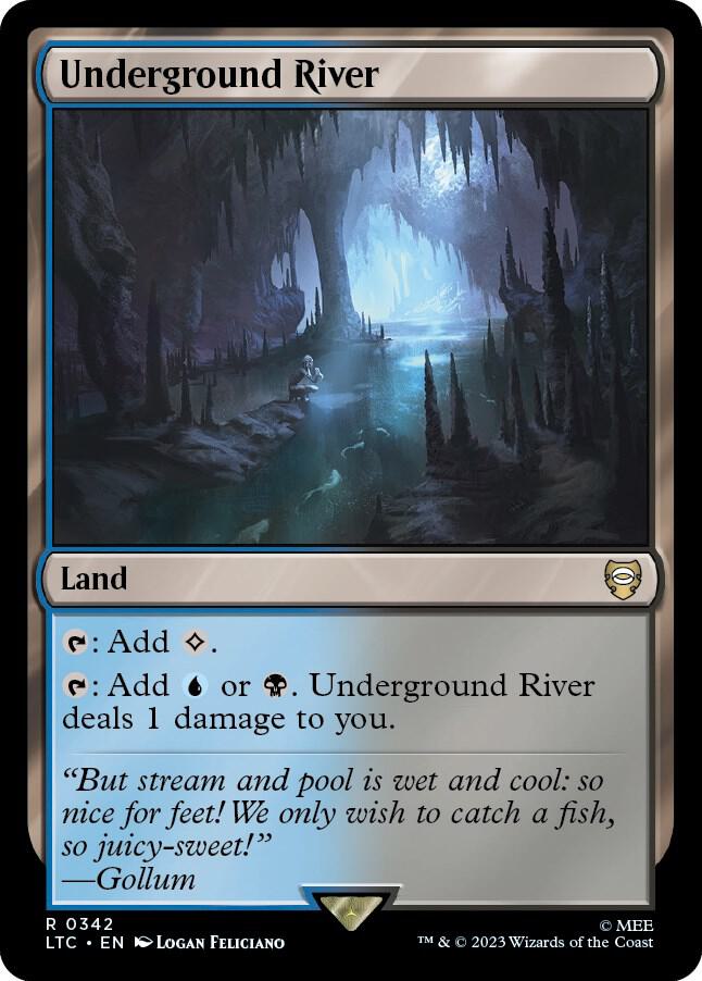 Underground River 342 card from Commander: The Lord of the Rings: Tales of Middle-earth