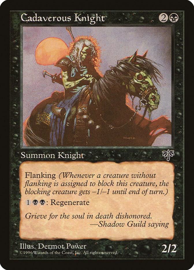 Cadaverous Knight card from Mirage