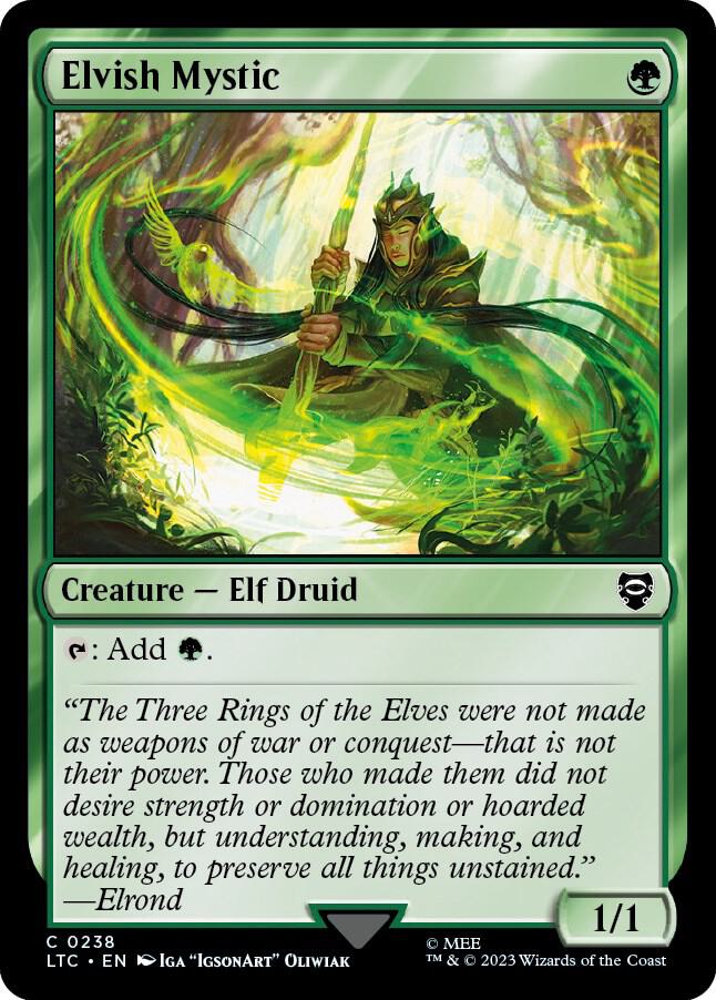 Elvish Mystic 238 card from Commander: The Lord of the Rings: Tales of Middle-earth