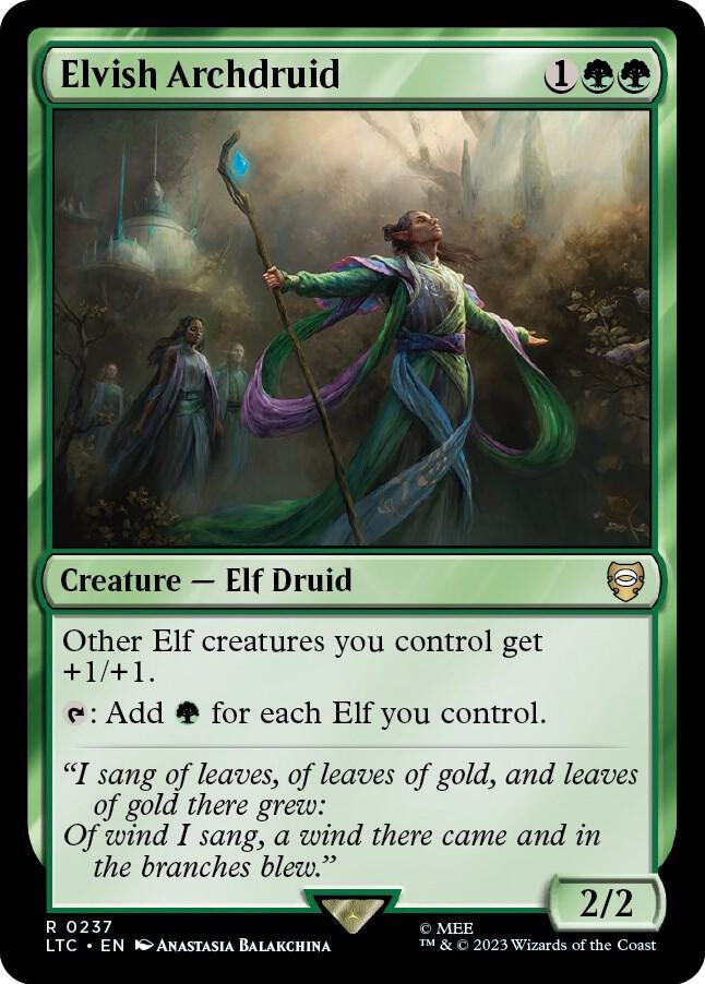 Elvish Archdruid 237 card from Commander: The Lord of the Rings: Tales of Middle-earth