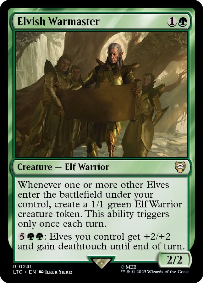 Elvish Warmaster 241 card from Commander: The Lord of the Rings: Tales of Middle-earth
