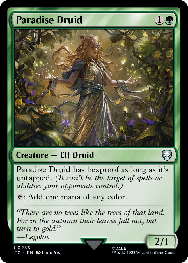 Paradise Druid 255 card from Commander: The Lord of the Rings: Tales of Middle-earth