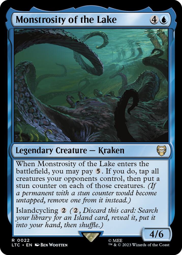 Monstrosity of the Lake 22 card from Commander: The Lord of the Rings: Tales of Middle-earth