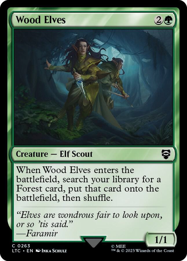 Wood Elves 263 card from Commander: The Lord of the Rings: Tales of Middle-earth