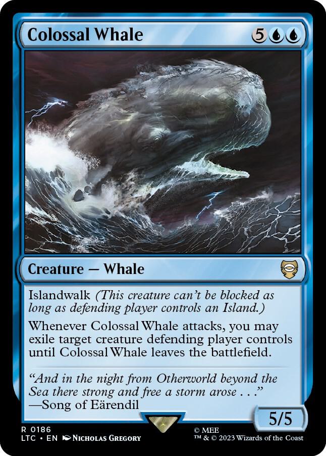Colossal Whale 186 card from Commander: The Lord of the Rings: Tales of Middle-earth