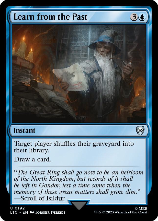 Learn from the Past 192 card from Commander: The Lord of the Rings: Tales of Middle-earth