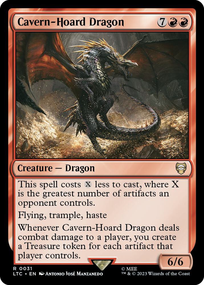Cavern-Hoard Dragon 31 card from Commander: The Lord of the Rings: Tales of Middle-earth