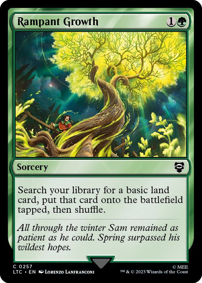 Rampant Growth 257 card from Commander: The Lord of the Rings: Tales of Middle-earth