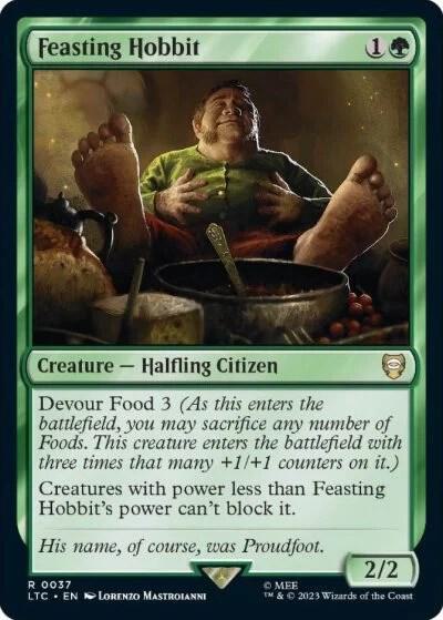 Feasting Hobbit 37 card from Commander: The Lord of the Rings: Tales of Middle-earth