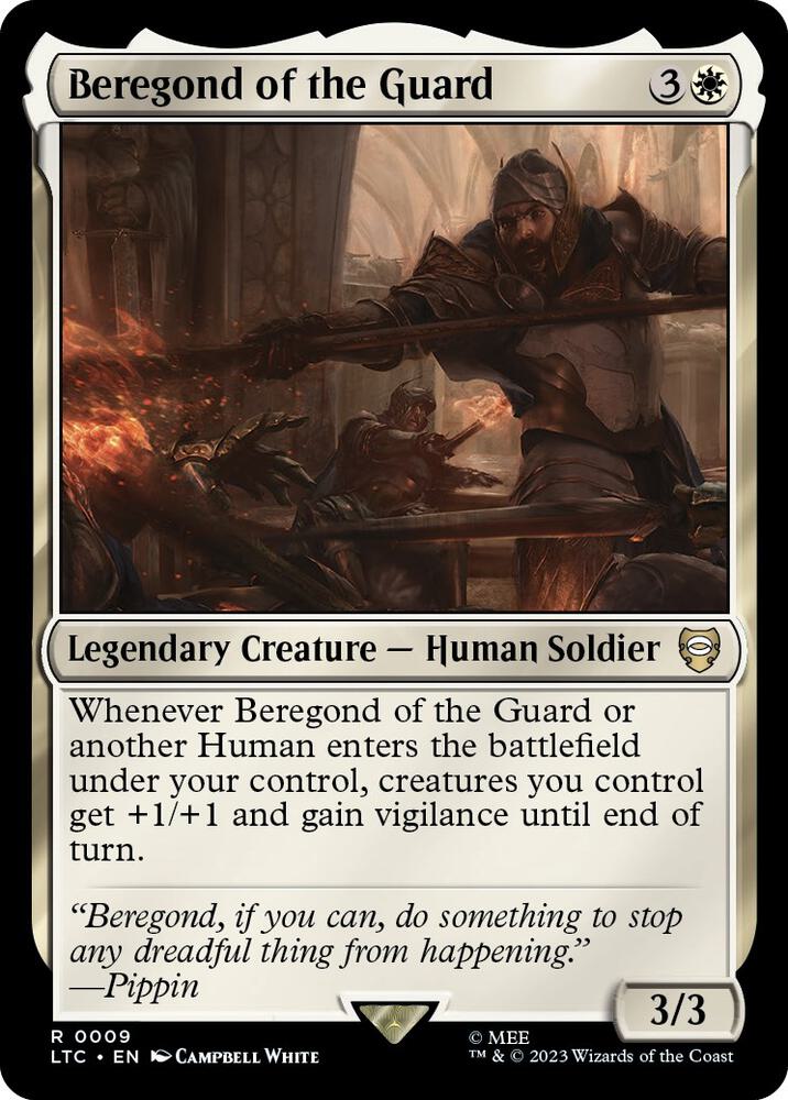 Beregond of the Guard 9 card from Commander: The Lord of the Rings: Tales of Middle-earth