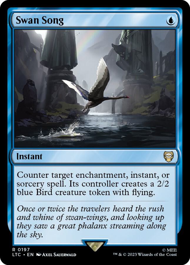 Swan Song 197 card from Commander: The Lord of the Rings: Tales of Middle-earth