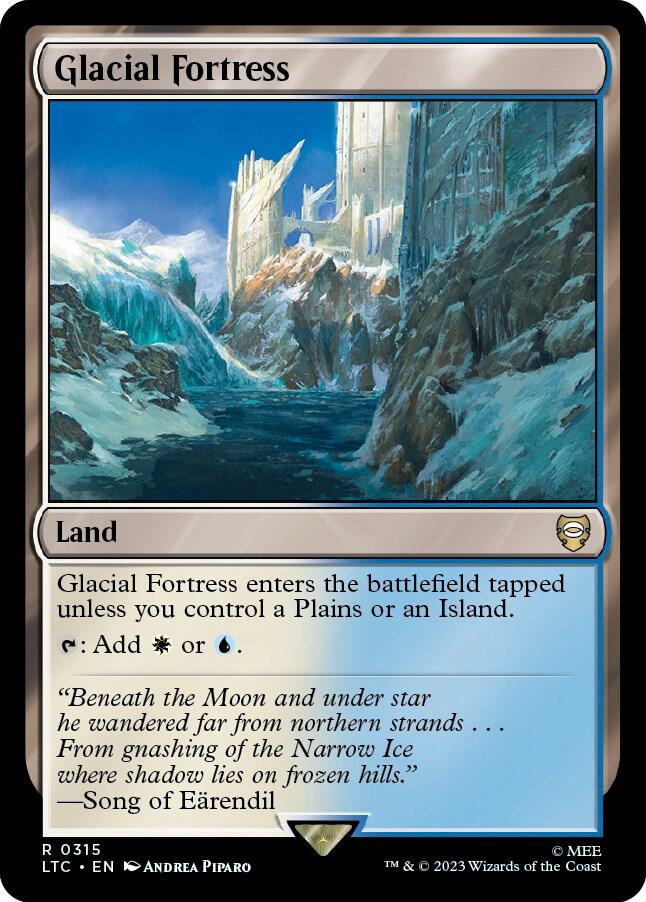 Glacial Fortress 315 card from Commander: The Lord of the Rings: Tales of Middle-earth