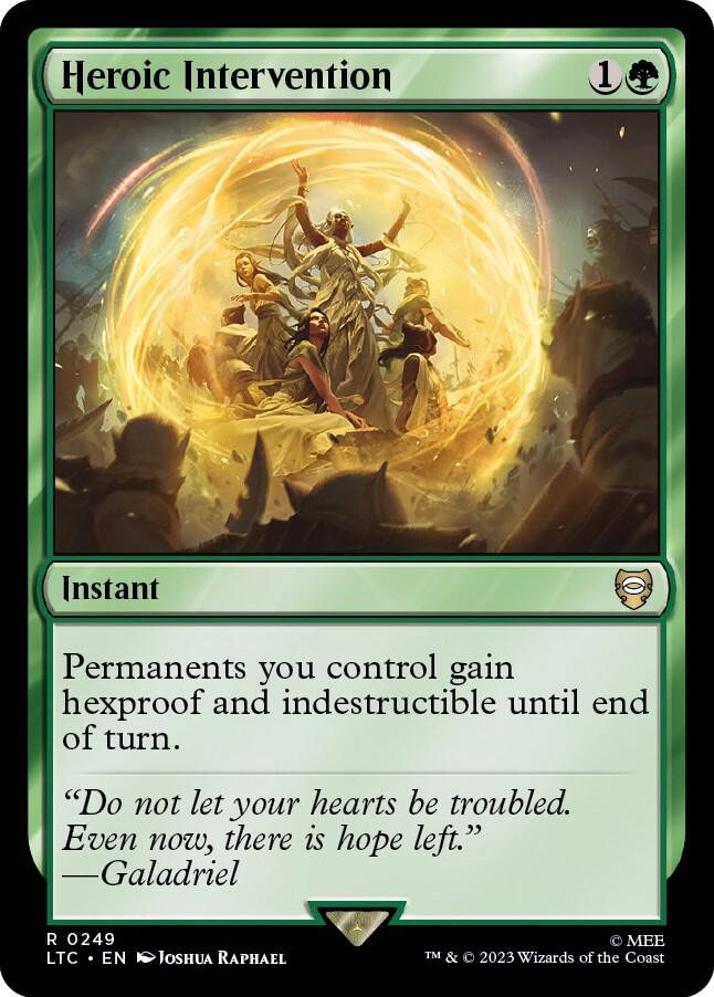Heroic Intervention 249 card from Commander: The Lord of the Rings: Tales of Middle-earth