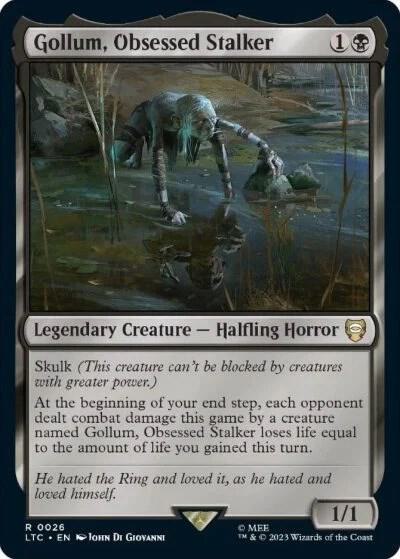 Gollum, Obsessed Stalker 26 card from Commander: The Lord of the Rings: Tales of Middle-earth