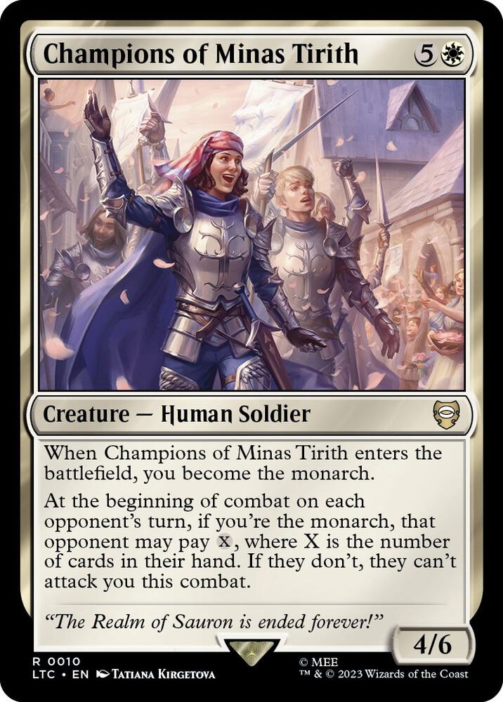 Champions of Minas Tirith 10 card from Commander: The Lord of the Rings: Tales of Middle-earth