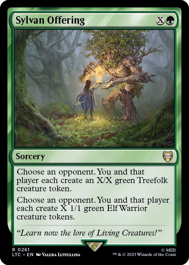 Sylvan Offering 261 card from Commander: The Lord of the Rings: Tales of Middle-earth