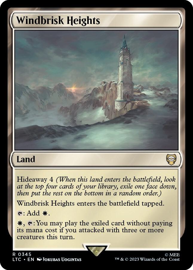 Windbrisk Heights 345 card from Commander: The Lord of the Rings: Tales of Middle-earth