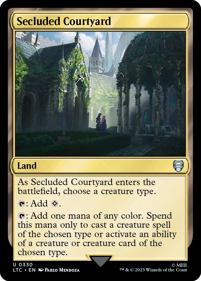 Secluded Courtyard 330 card from Commander: The Lord of the Rings: Tales of Middle-earth