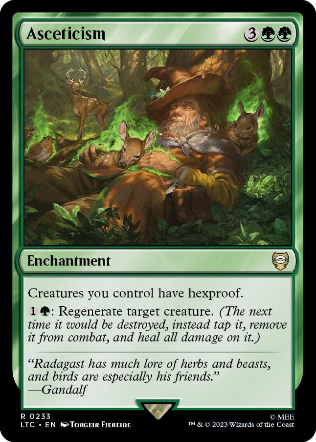 Asceticism 233 card from Commander: The Lord of the Rings: Tales of Middle-earth