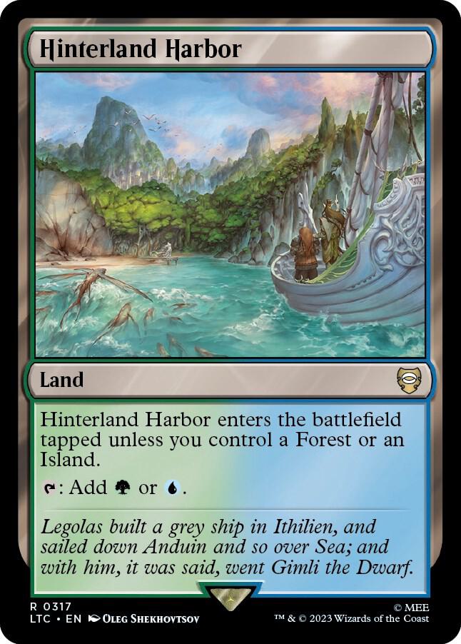 Hinterland Harbor 317 card from Commander: The Lord of the Rings: Tales of Middle-earth