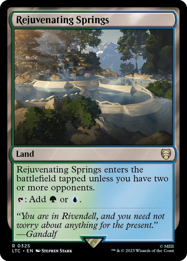 Rejuvenating Springs 325 card from Commander: The Lord of the Rings: Tales of Middle-earth