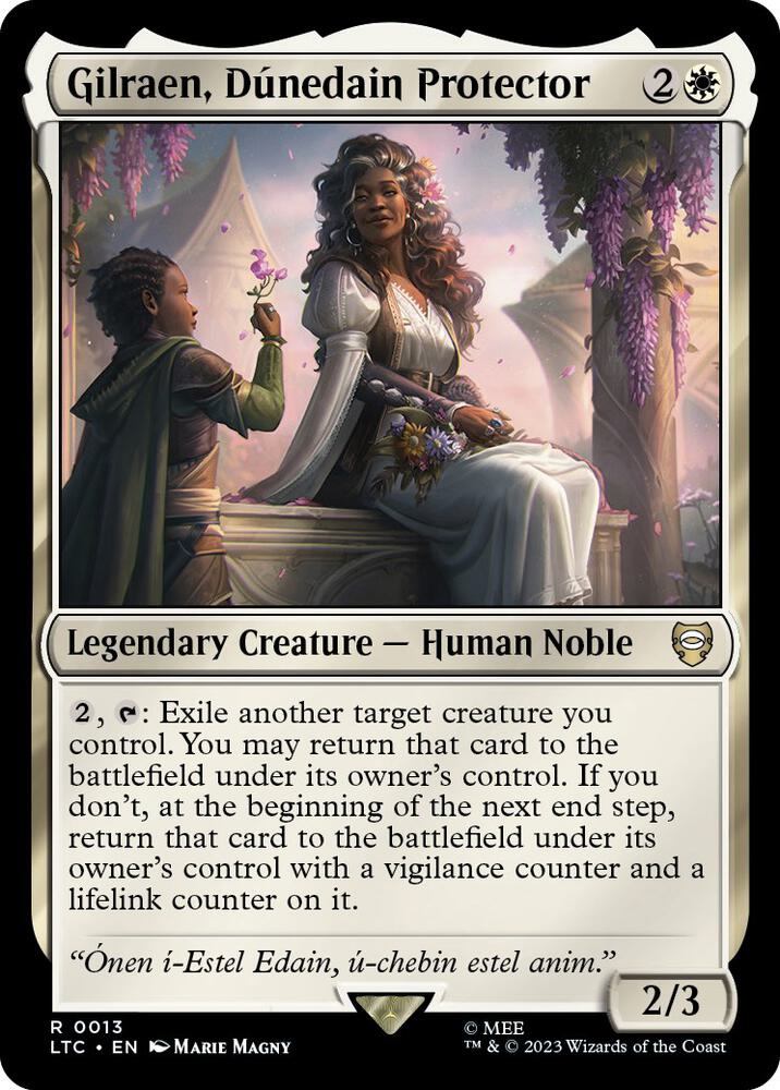 Gilraen, Dunedain Protector 13 card from Commander: The Lord of the Rings: Tales of Middle-earth