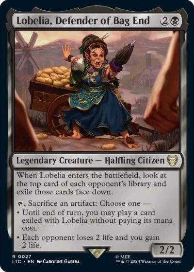 Lobelia, Defender of Bag End 27 card from Commander: The Lord of the Rings: Tales of Middle-earth